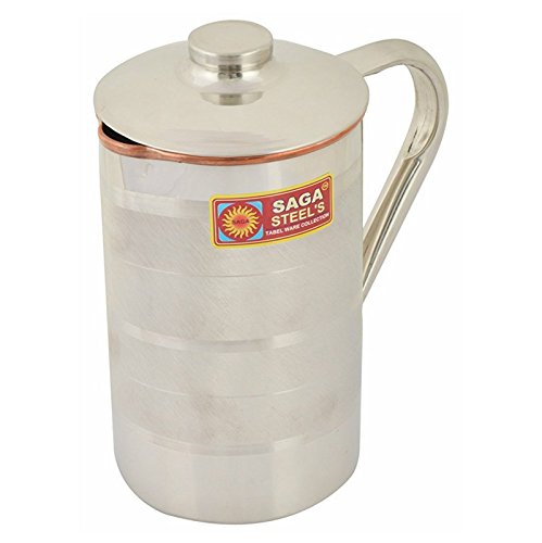 Saga Laser Art Steel & Copper Jug