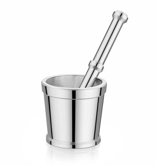 IKM Steel Khal Dasta-Stainless Steel Mortar and Pestle Set