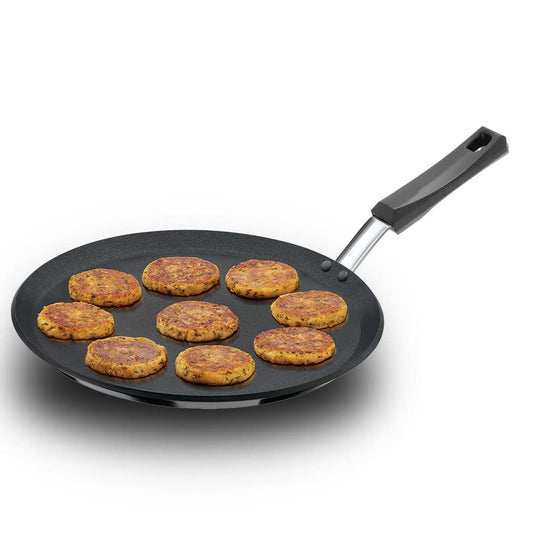 Futura Non-Stick Flat Tava (Griddle) - 30 cm W/Plastic Handle(NFT30P)