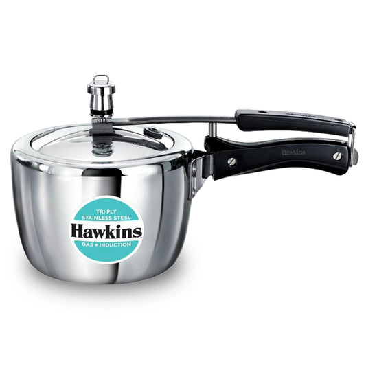 Hawkins 2.5 Litre Triply Stainless Steel Pressure Silver Cooker(HSST25)