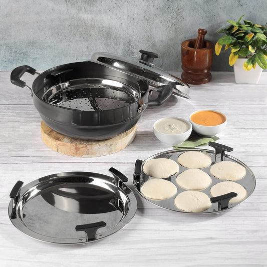 Vinod Hard Anodised Kadai Multi Idli/Muttiya/Dhokla(180002)