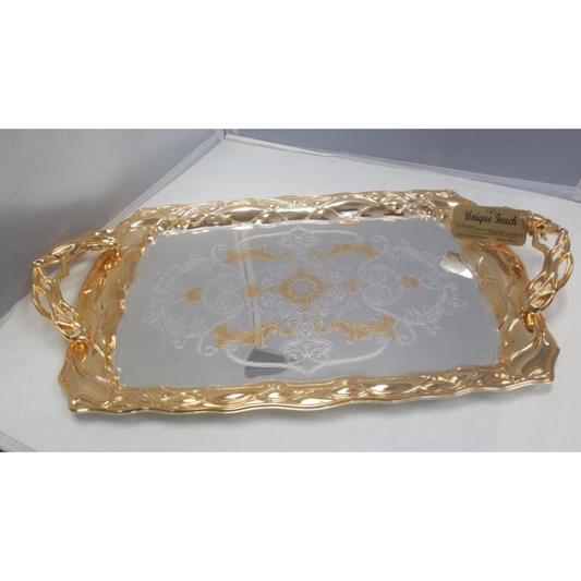 Fancy Gold Silver Tray Small(200112)