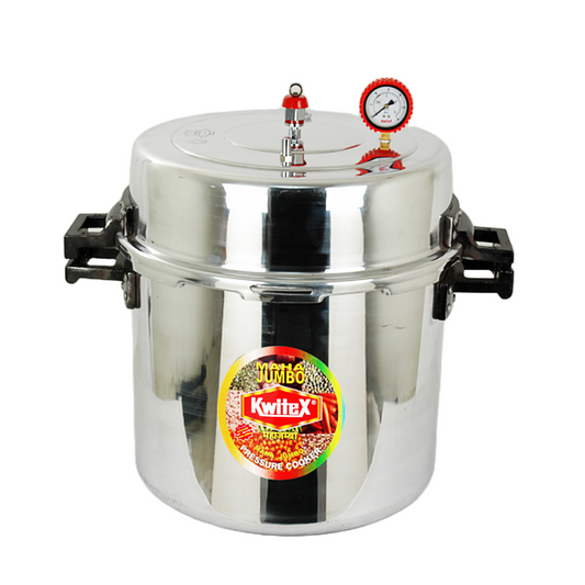 Kwitex Commercial Industrial Restaurant Aluminium Outer Lid Pressure Cooker (83 L, Silver)
